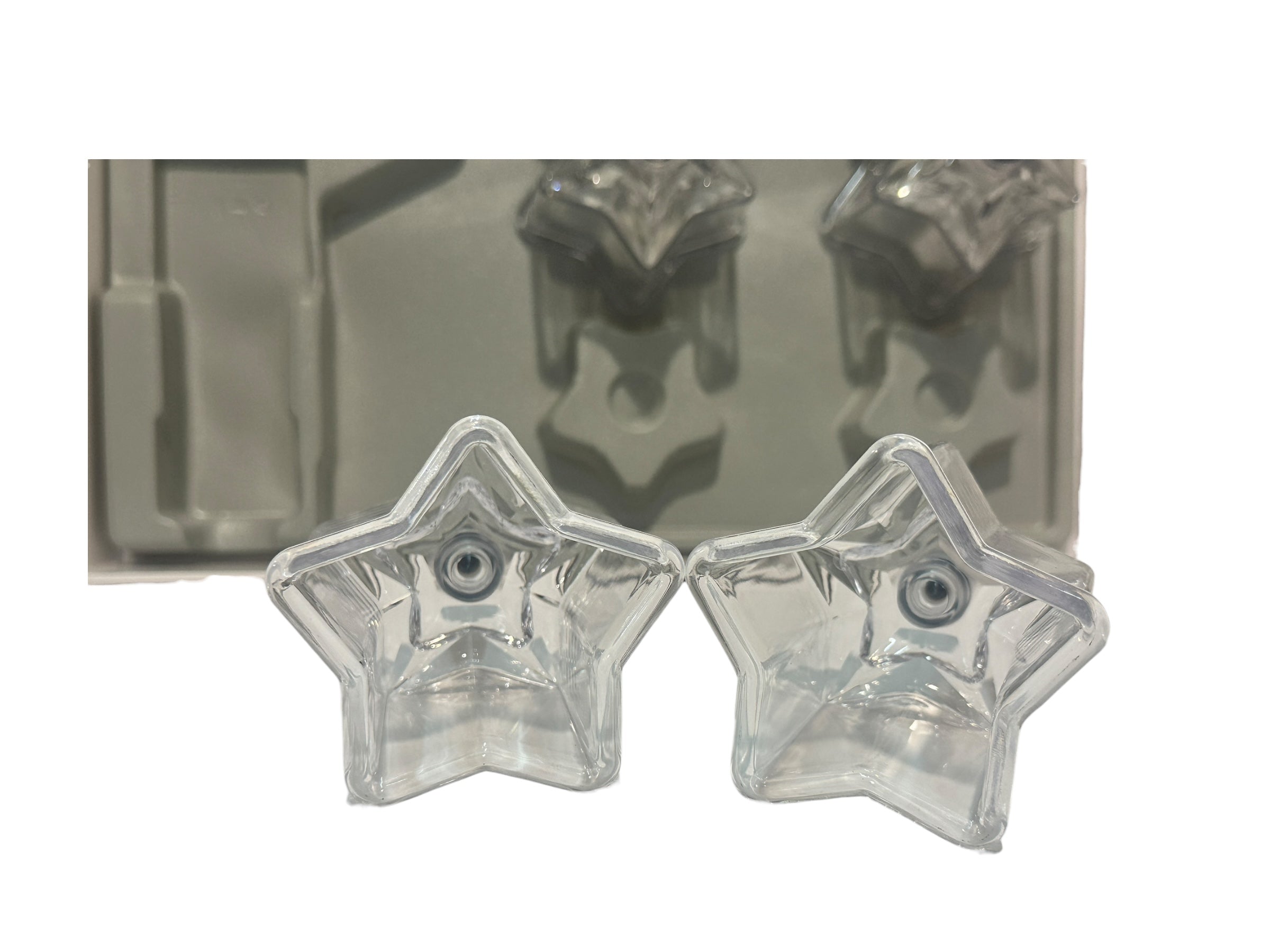 SET DE VENTOSAS DE ACRÍLICO FORMA ESTRELLAS 6 UNIDADES