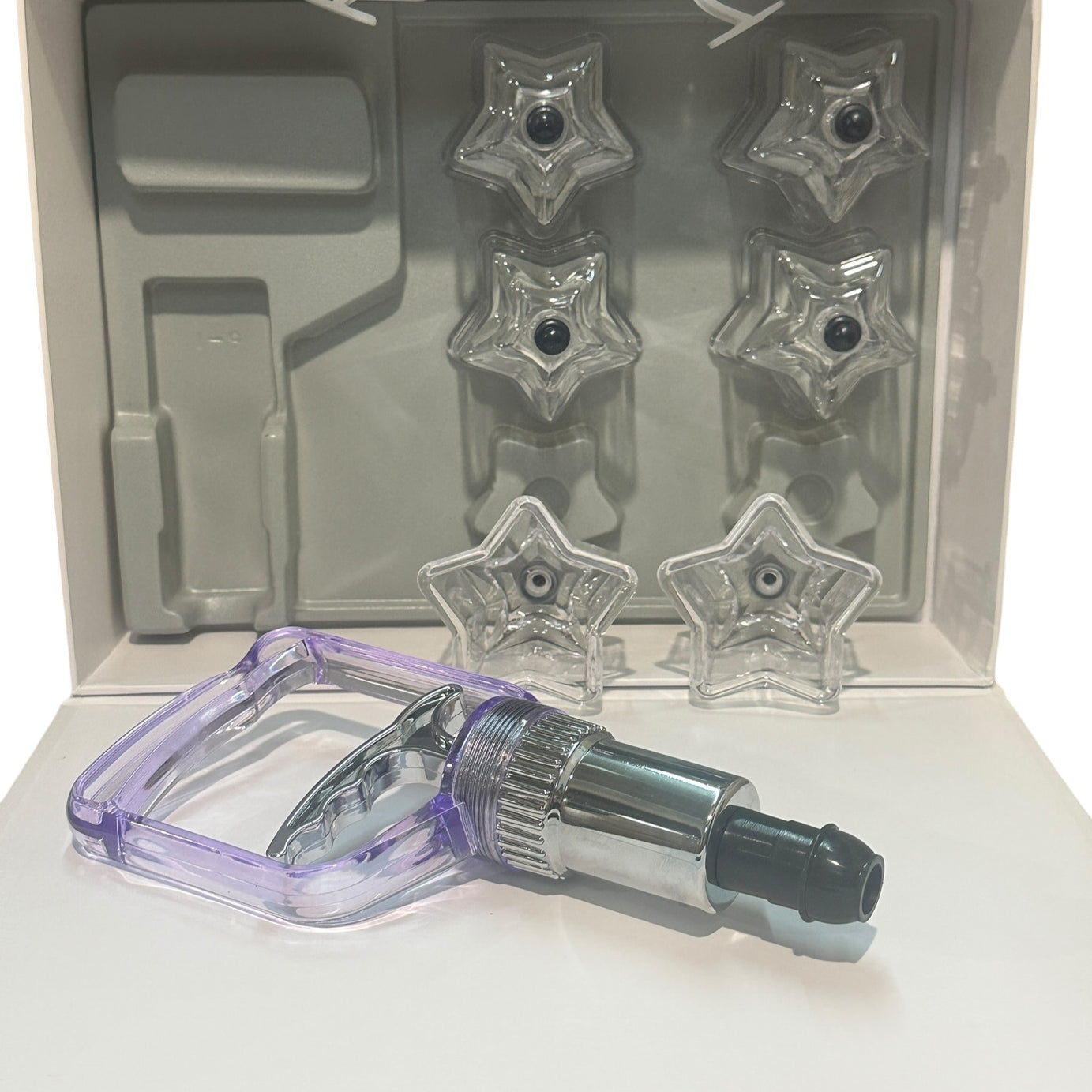 SET DE VENTOSAS DE ACRÍLICO FORMA ESTRELLAS 6 UNIDADES