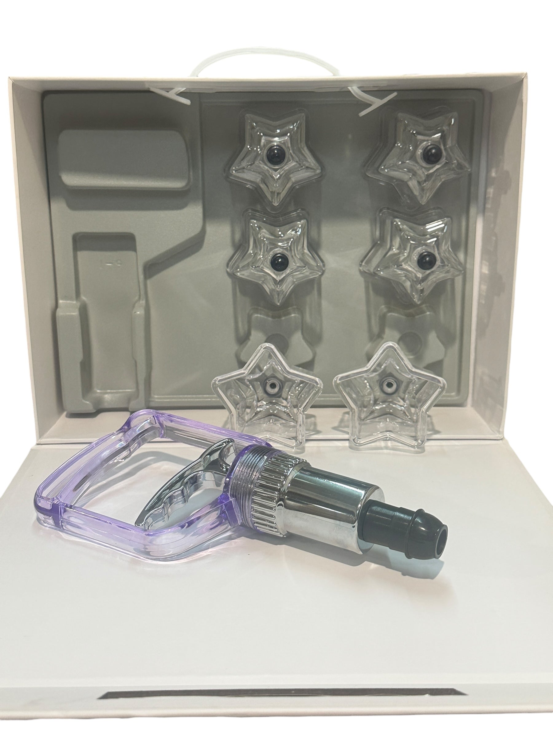 SET DE VENTOSAS DE ACRÍLICO FORMA ESTRELLAS 6 UNIDADES