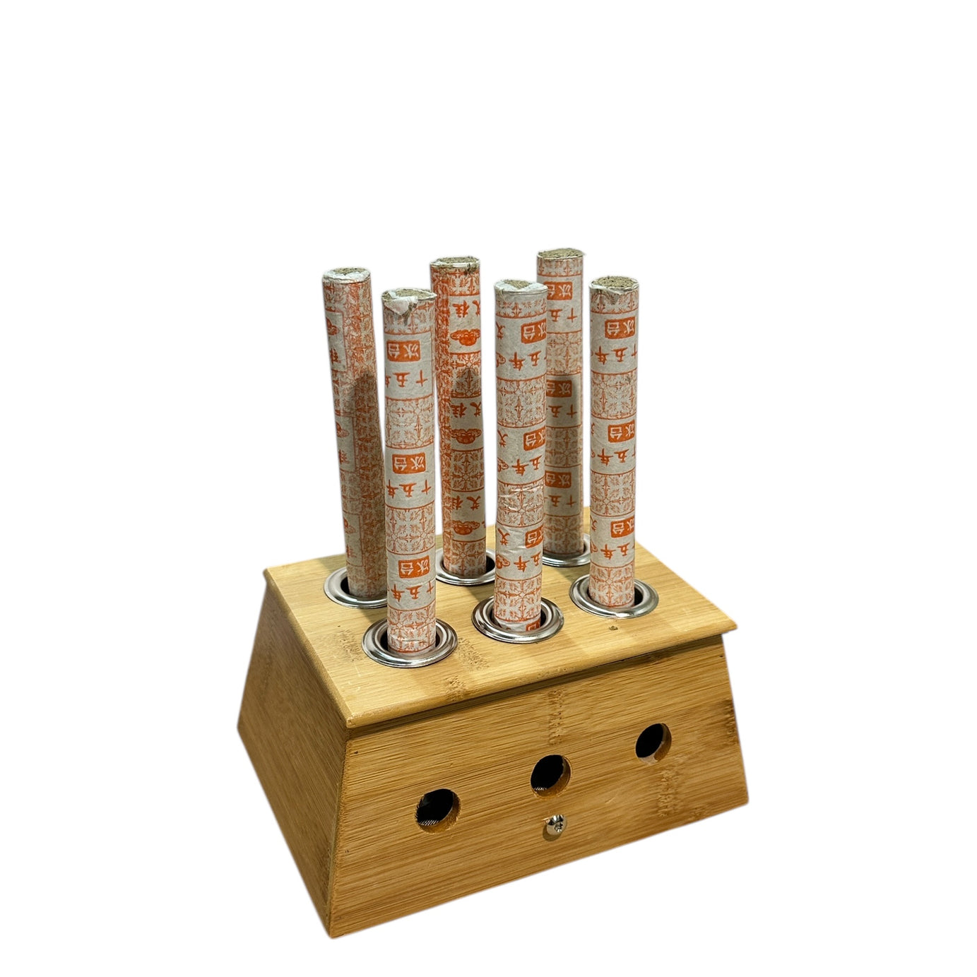 CAJA DE MADERA PARA MOXA EN PURO DE 6 ORIFICIOS