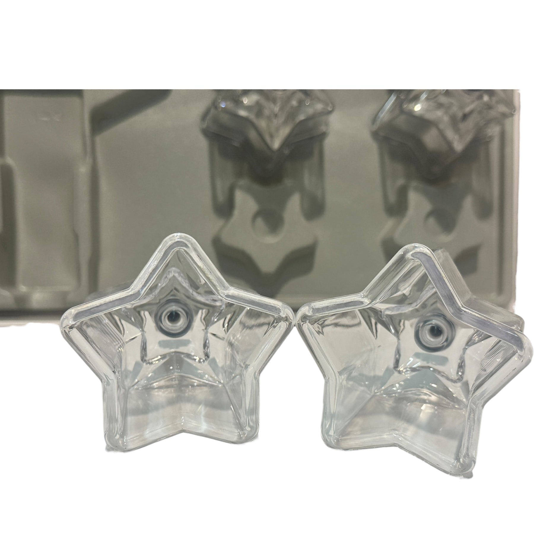 SET DE VENTOSAS DE ACRÍLICO FORMA ESTRELLAS 6 UNIDADES