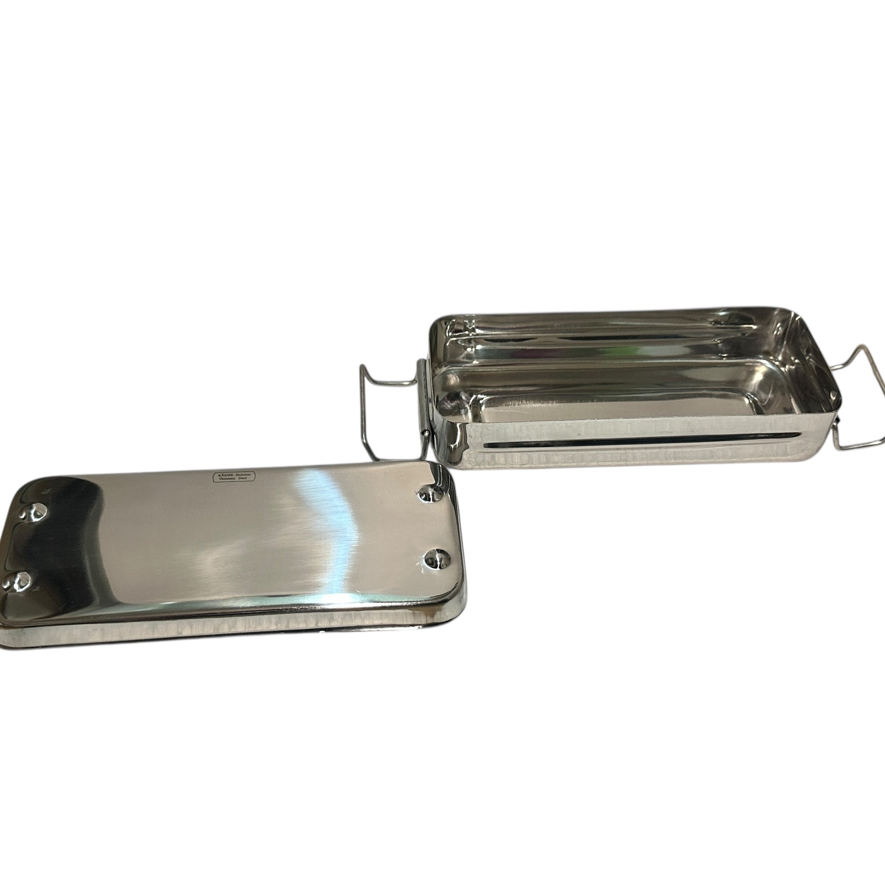 CAJA DE CURACIÓN 17*7*3 CM. ACERO ALEMÁN KÄSSEL CON SEGURO