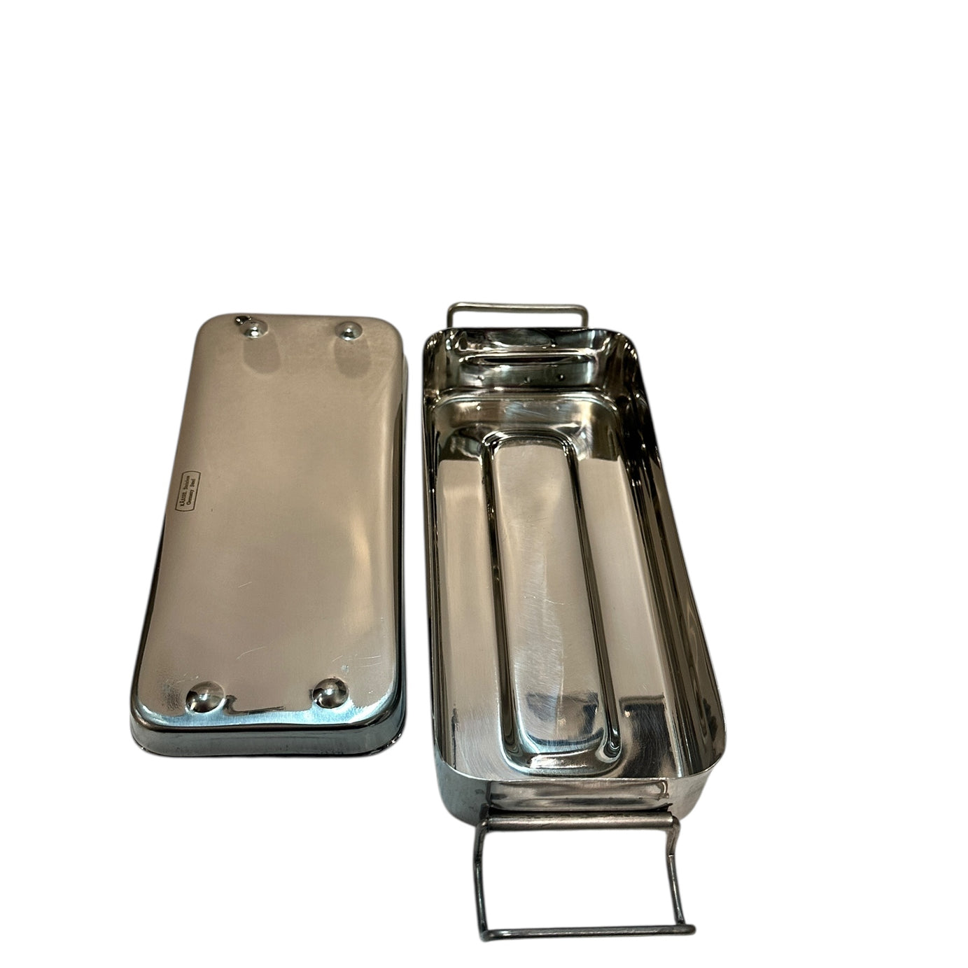 CAJA DE CURACIÓN 17*7*3 CM. ACERO ALEMÁN KÄSSEL CON SEGURO