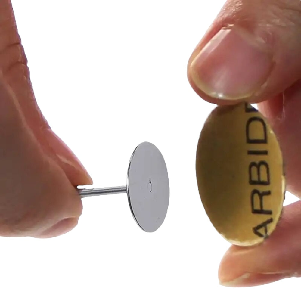 PORTA DISCO ADHESIVO 2,5 CM.