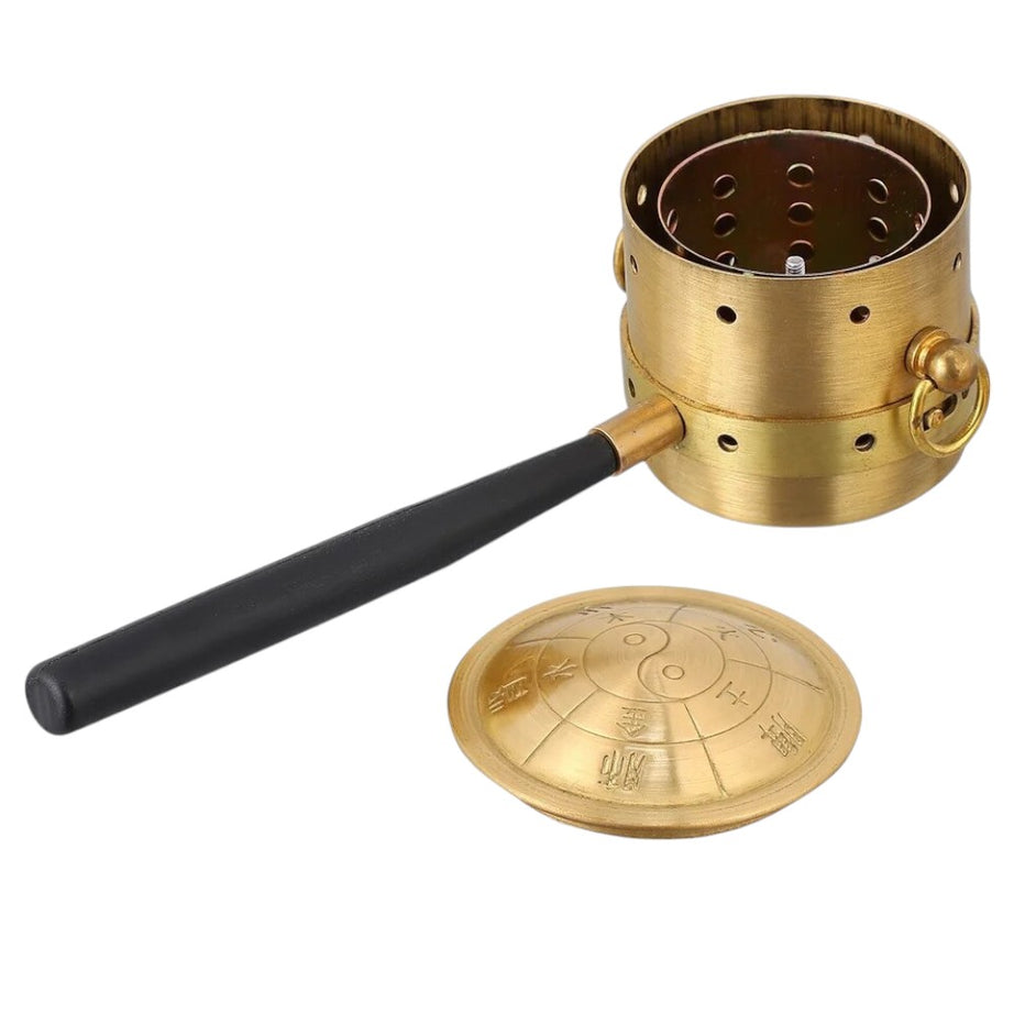 APLICADOR MOXA DE COBRE CON MANGO Y SOPORTE