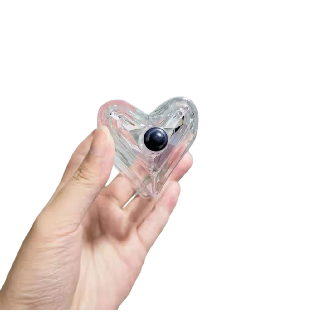 SET VENTOSAS ACRÍLICO FORMA DE CORAZÓN 4 UNIDADES