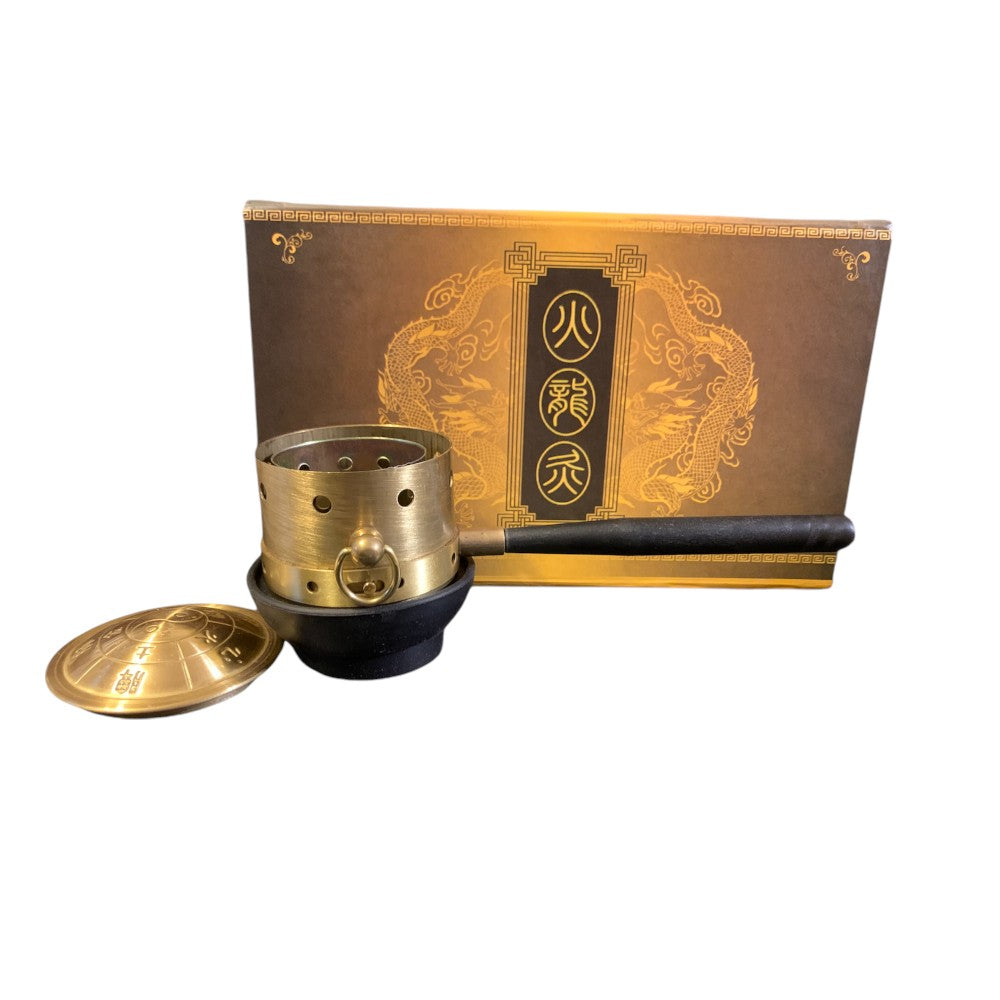 APLICADOR MOXA DE COBRE CON MANGO Y SOPORTE