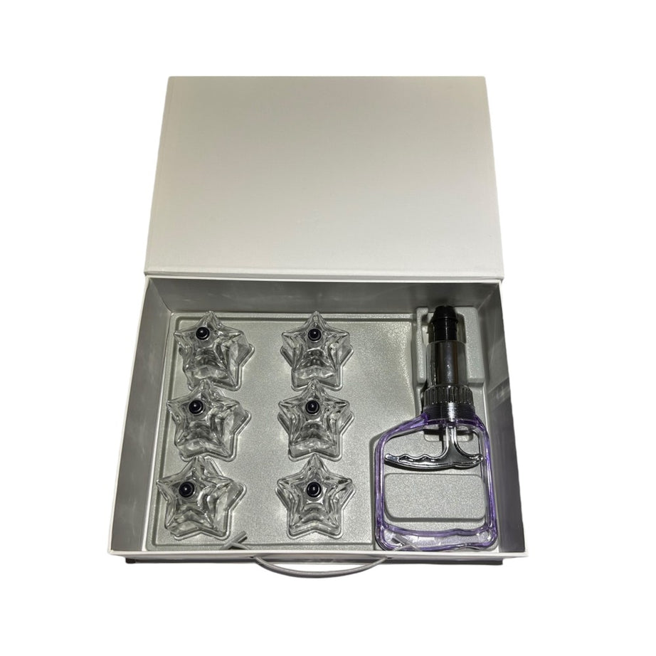 SET DE VENTOSAS DE ACRÍLICO FORMA ESTRELLAS 6 UNIDADES